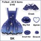 Blue Umbrella Mushroom SK/ Cloak Outfit by Withpuji (WJ182)